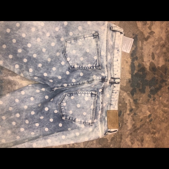 Zara Ombré Polka Dot Jeans - Picture 10 of 12